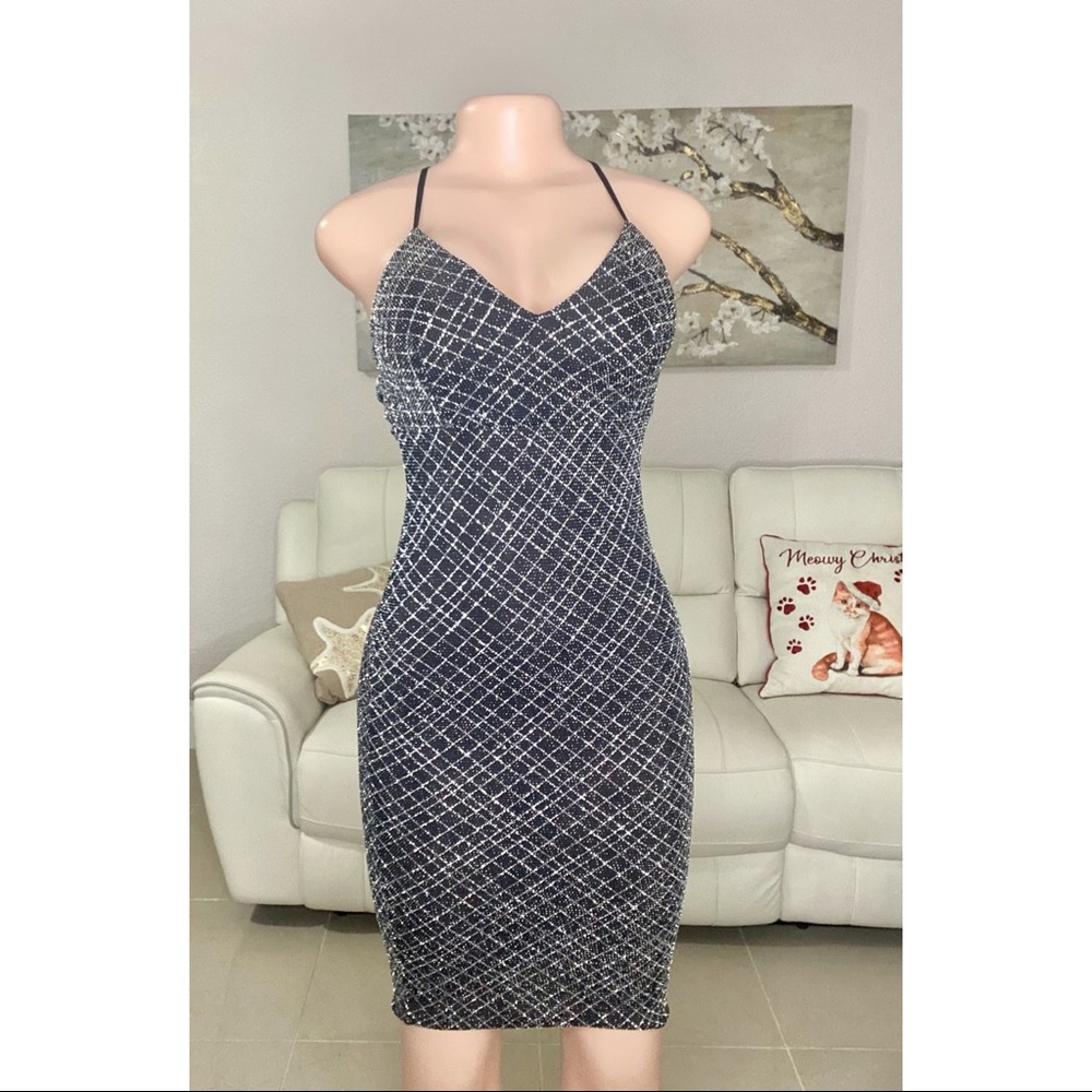 GBG - Bianca Sparkling Cowl Back Dress